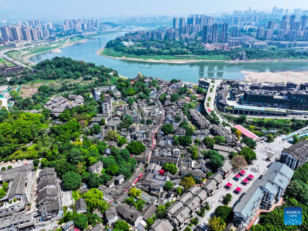 Pemandangan Bandar Purba di Chongqing SW China